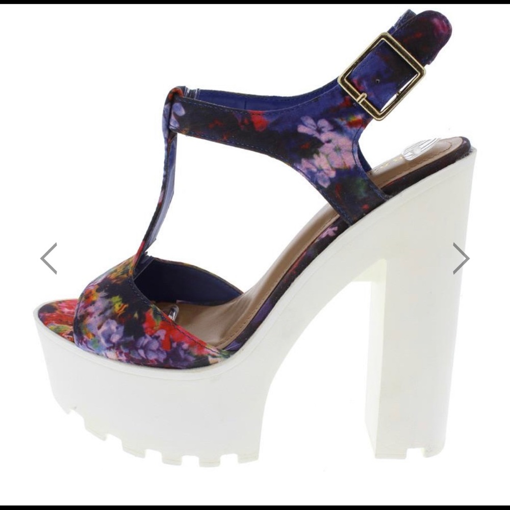 Multi flower heels